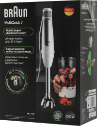 Блендер погружной Braun MultiQuick 7 MQ7000 WH 1000Вт белый/серебристый