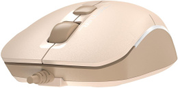 Мышь проводная A4TECH Fstyler FM26S, оптическая, USB, 1600dpi, бежевый и коричневый [fm26s usb (cafe latte)]