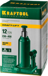 Домкрат гидравлический KRAFTOOL 43462-12_z01 бутылочный, 12т