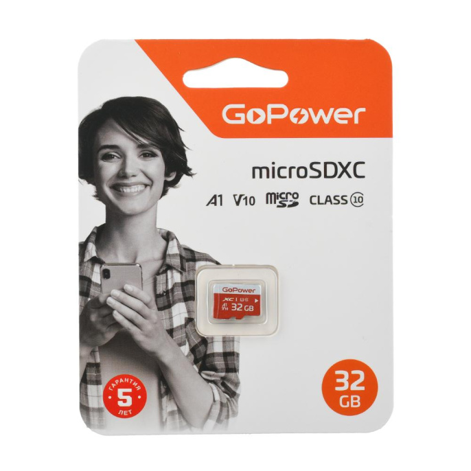 Карта памяти microSD GoPower 32GB Class10 UHS-I U3 80 МБ/сек V10 без адаптера Карта памяти microSD GoPower 32GB Class10 UHS-I U3 80 МБ/сек V10 без адаптера 00-00025680