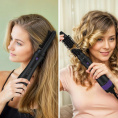 Фен-щетка KitFort КТ-3236-1, 1000Вт, фиолетовый и черный