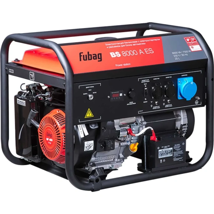 Бензиновая электростанция с электростартером и коннектором автоматики FUBAG BS 8000 A ES 641091