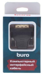 Адаптер Buro DVI-D m - HDMI f , GOLD , черный [bhp ret ada_hdmi-dvi]