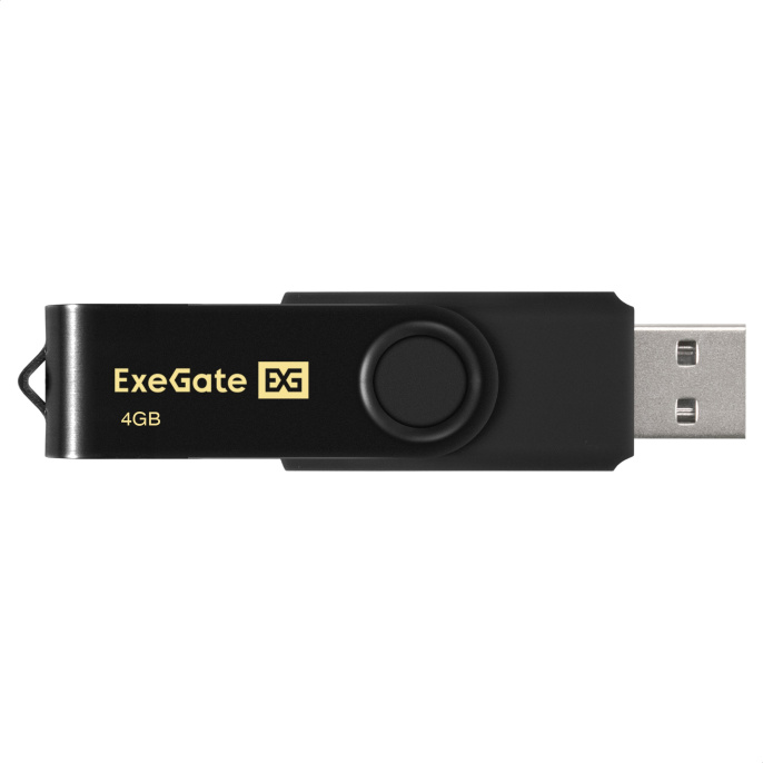USB-флеш накопитель ExeGate Jet 4GB черный USB2.0, 480Mbps, пластик/металл EX302029RUS