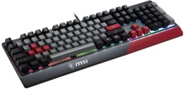 Клавиатура MSI GK30 Infrared черный/красный USB Multimedia for gamer LED подставка для запястий S11-04RUF01-CLA кабель 1.8м
