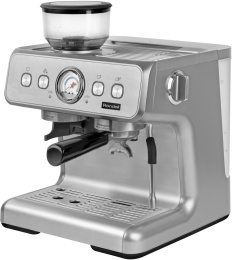 Кофемашина автоматическая Rondell RDE-1105,  15Бар,  с ручным капучинатором,  серебристый