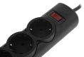 Сетевой фильтр Defender DFS 153, 3м, черный [99495]
