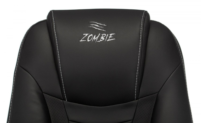 Кресло игровое ZOMBIE 8, экокожа, до 120кг, черный