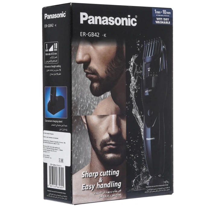 Триммер для бороды и усов Panasonic ER-GB42-K451 8887549665691 вилка РФ