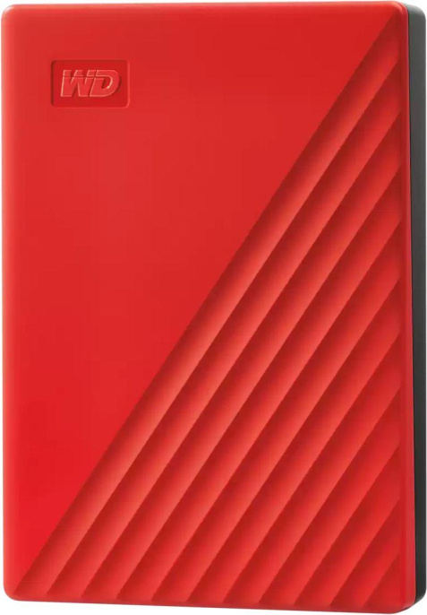 5ТБ Внешний диск HDD WD My Passport WDBPKJ0050BRD-WESN, USB 3.2 Gen 1, красный