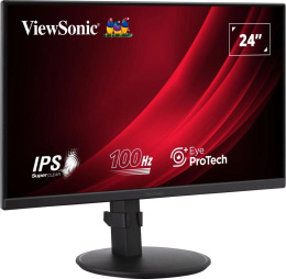 23.8" Монитор ViewSonic VA2408-HDJ, 1920x1080, IPS, 100Гц, 1хHDMI, 1хDP, черный