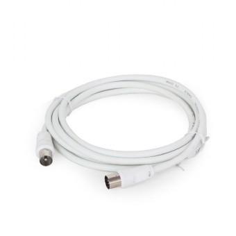 Кабель соединительный антенный PREMIER CCV-515-W-3M, Coax f - Coax m , 75Ом, 3м, белый
