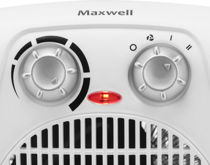 Тепловентилятор ТЭН Maxwell MW-3458, 2000Вт, с термостатом, 2 режима, белый