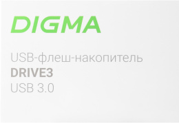Флешка USB Digma DRIVE3 32ГБ, USB3.0, серебристый [dgfum032a30sr]