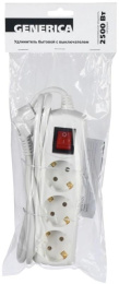Сетевой удлинитель IEK У03В, 1.5м, белый [wyp10-10-03-d15-zk-g]