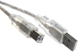 Кабель USB2.0 A-- B 1.5м Telecom прозрачная изоляция TUS6995-1.5M