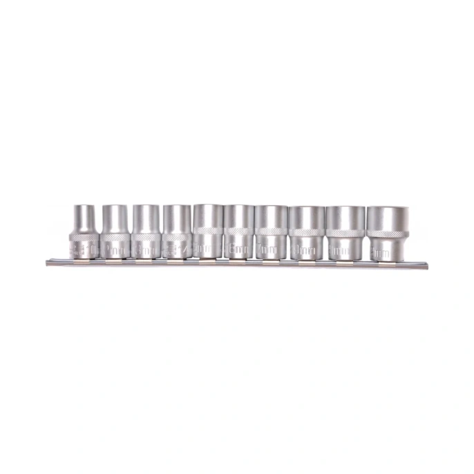 Набор торцевых головок, 1/2", 12-ти гр CrV, 10-22 мм, 10 шт. STELS 13638