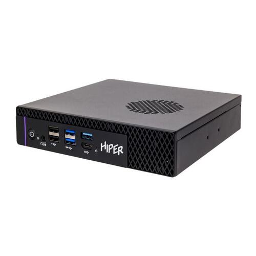 Мини ПК HIPER FACTUM FT20 Intel Core i5 14400 2.5Ghz /16384Mb/512PCISSDGb/noDVD/BT/WiFi/war 1y/1.3kg/черный/Win11Pro + БП 150Вт/металл/VESA Адаптер на 75х75, 100х100 FT20-i5144R16N5R6BWP