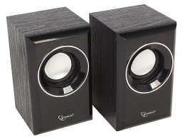 Акустич. система 2.0 Gembird SPK-204, МДФ, черный, 6 Вт, регулятор громкости, USB-питание