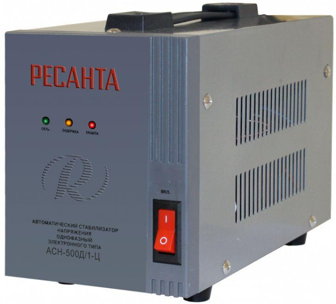 Стабилизатор напряжения Ресанта АСН-500Д/1-Ц, серый [63/6/37]