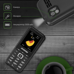 Мобильный телефон Digma LINX B241 32Mb чёрный моноблок 2Sim 2.44" 240x320 0.08Mpix GSM900/1800 FM microSD max16Gb LT2073PM
