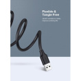 Кабель UGREEN US103-10314 USB-A 2.0 M to USB-A 2.0 F , скорость до 480 Мбит/с, 1m Black