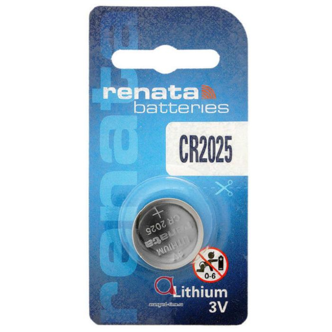 Батарейка 2025/ Батарейка Renata CR2025 BL1 Lithium 3V 10/300/2400