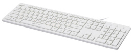 Клавиатура Оклик 500M белый USB slim Multimedia (1061586) кабель 1.5м
