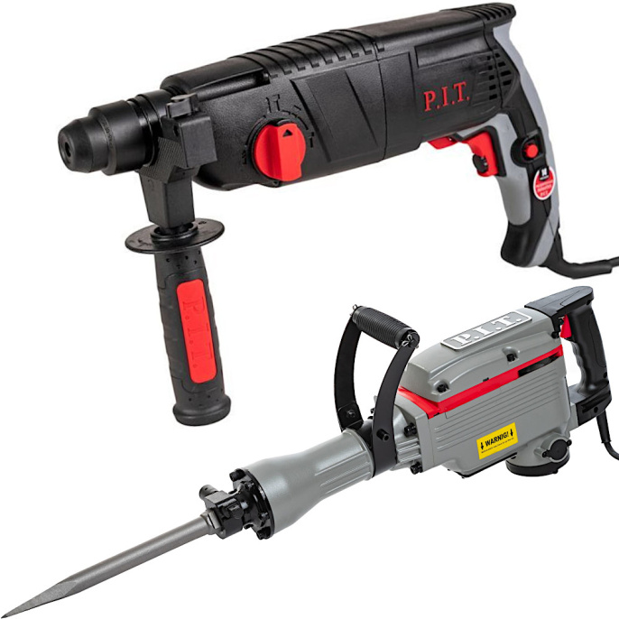 Промо-набор P.I.T. GSH65-C4 + PBH24-C Promo отбойный молоток GSH65-C4 + перфоратор PBH24-C Promo в подарок