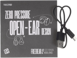 Гарнитура вкладыши Tecno Freehear 2 OW02 черный беспроводные bluetooth клипса (OW02 BLACK)