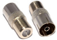 Адаптер антенный PREMIER 4-624/2, Coax f - F-TV f , 75Ом, серебристый