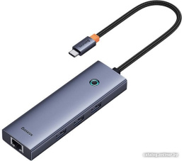 Хаб Baseus BS-OH109 UltraJoy Series 4 порта (Type-C to USB3.0*3+RJ45*1) Space Grey (B0005280A813-00)