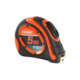 Рулетка PATRIOT MTA-5, автостоп, ударопрочный корпус, обрезиненная, 5 м 350005035