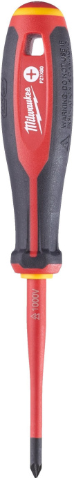 Отвертка Milwaukee VDE PZ1x80 (4932478725) (диэлектрическая, трехгранная рукоятка Tri-Lobe, форма ручки: прямая)
