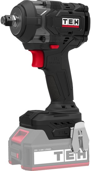 Гайковерт TEH LW600N (мах крутящий момент: 600 нм, 3 режима работы, патрон: 1/2 дюйма с отверстием и фрикционным кольцом, поставляется в коробке без акб и зу)