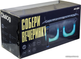 Акустическая портативная колонка Dialog Oscar AO-250 - 60W, караоке с беспр.микр, BTFMUSBTFLEDД