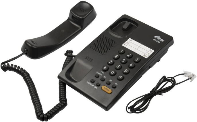 Проводной телефон Ritmix RT-330, черный
