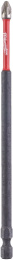 Бита Milwaukee Shockwave PZ2 150мм (4932471928) (для использования с ударными шуруповертами, закаленная лазером, геометрия Shock Zone, конструкционная сталь)