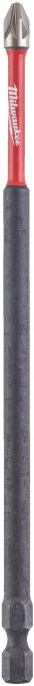 Бита Milwaukee Shockwave PZ2 150мм (4932471928) (для использования с ударными шуруповертами, закаленная лазером, геометрия Shock Zone, конструкционная сталь)