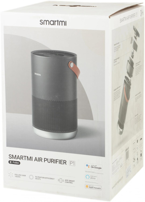Воздухоочиститель SMARTMI Air Purifier P1, серый [zmkqjhqp11]