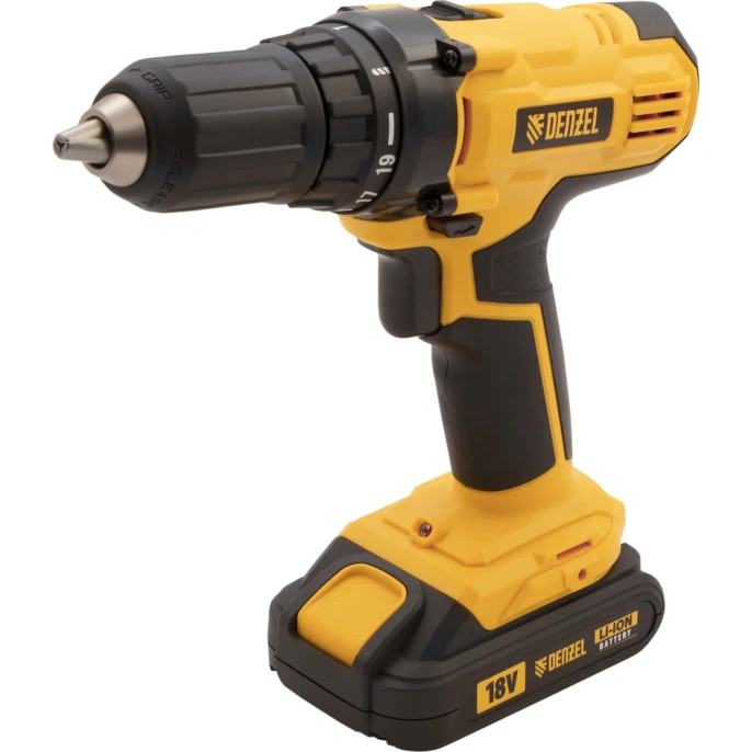 Аккумуляторная дрель-шуруповерт DENZEL CDL-IB-18-02 26113, Li-Ion