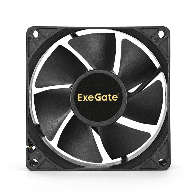 Вентилятор 12В DC ExeGate ExtraPower EP08025S3P (80x80x25 мм, Sleeve bearing (подшипник скольжения), 3pin, 2800RPM, 28dBA) EX166174RUS