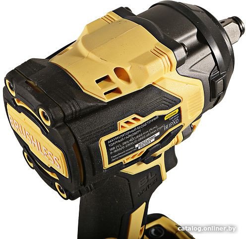 Гайковерт Hanskonner HCD20600BL (питание: аккумулятор, бесщеточный двигатель, 2800 об/мин, крутящий момент: 600 Нм, тип батареи: Li-Ion, напряжение 18 В, подсветка рабочей зоны, тормоз двигателя)