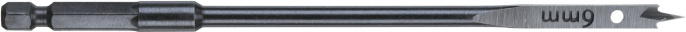 Сверло Milwaukee 6x152мм хвостовик 1/4" HEX 4932352487 для работы с твердой и мягкой древесиной и ДСП, 1/4" шестигранный хвостовик, центрирующее острие для точного засверливания, острые вспомогательные кромки