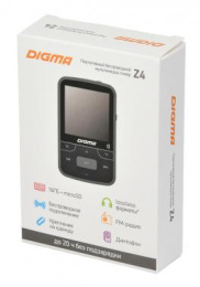 MP3 плеер Digma Z4 BT flash,  16ГБ,  черный