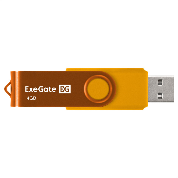 USB-флеш накопитель ExeGate Jet 4GB жёлтый USB2.0, 480Mbps, пластик/металл EX302032RUS