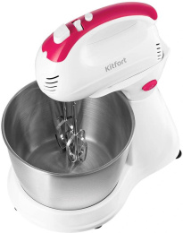 Миксер стационарный Kitfort КТ-3485 250Вт белый/розовый