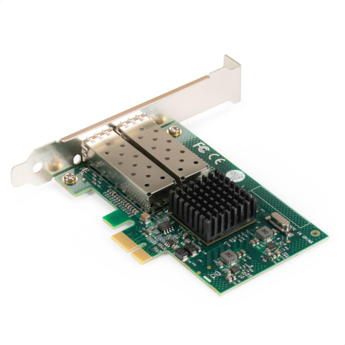 Комплект: Сетевой адаптер SFP ExeGate EXE-82576-F2 + 2xТрансивер Multi-Mode до 550м ExeGate EXT-1G-MM850-LC2-550M (EX296229RUS: PCI-E x1 v2.0, порты 2x SFP (10/100/1000Mb/s), Gigabit Server NIC Intel Chipset 82576-F2 + 2xEX298329RUS: Tx:850/Rx:850 нм, до 