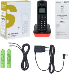 Радиотелефон Sanyo RA-SD53RUR, красный и черный