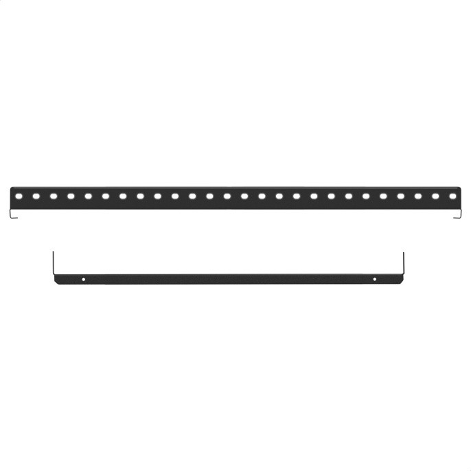 Полка стационарная 19" ExeGate ECSF-FS1000-B перфорированная, глубина 650мм, крепление 19" 1U, для напольных шкафов и стоек глубиной 800мм/1000мм, нагрузка до 100кг, цвет черный RAL 9004 EX301334RUS